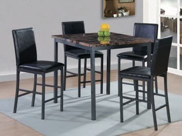 Black table and chair set